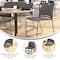 Flash Furniture Gray Plastic Stack Chair with Steel Sled Base, PK 5 5-RUT-NC499A-GY-GG - alternate 2